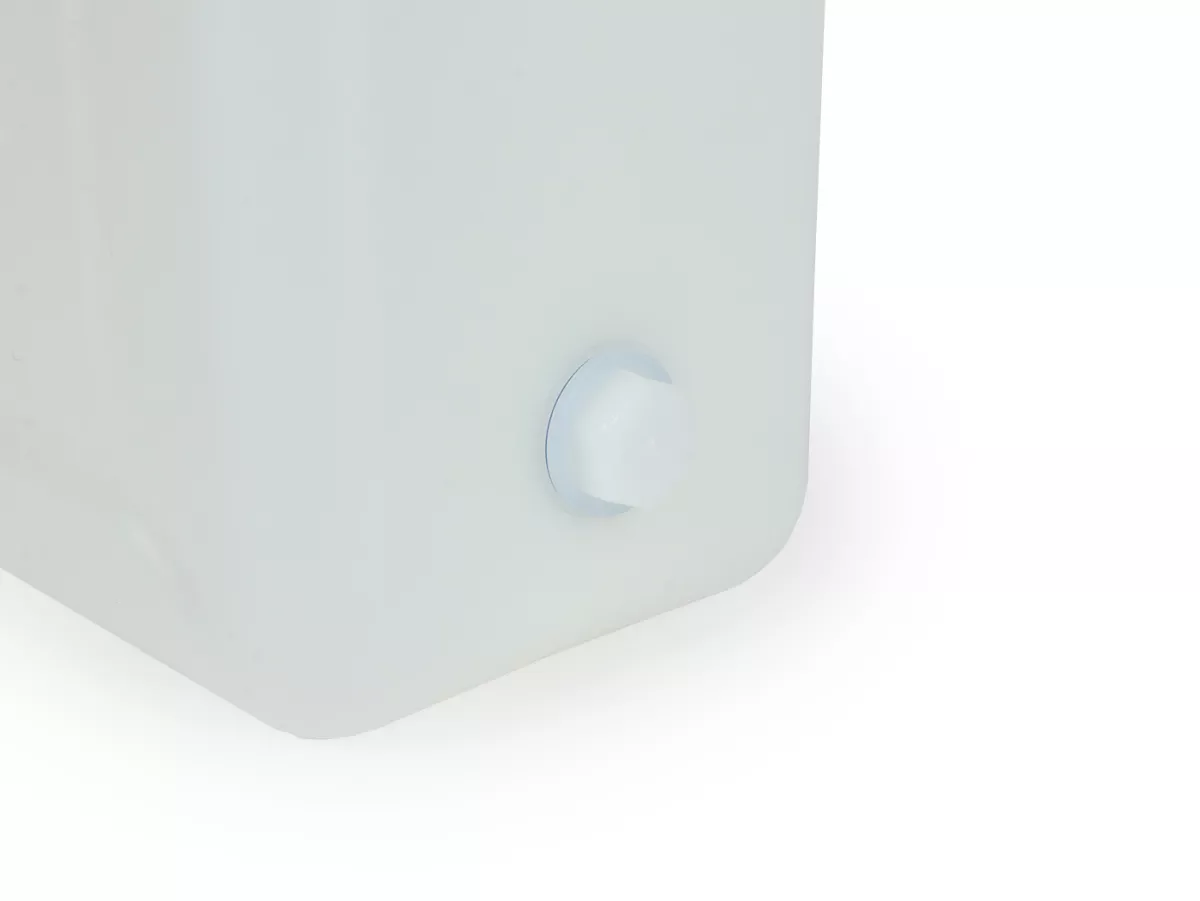 Tanica d'acqua 6L (6000ml) collo largo -HÜNERSDORFF- HD PE, naturale (trasparente) con protezione UV