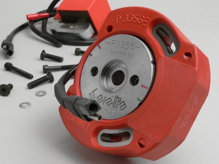 Accensione - Rotore internoITALKIT - Peugeot 50 cc verticale - SPEEDFIGHT1 50 cc LC, SPEEDFIGHT2 50 cc LC, XFIGHT 50, SPEEDFIGHT1 50 cc AC, SPEEDFIGHT2 50 cc AC, TKR50, TREKKER50, VIVACITY50, ELYSEO50, SQUAB50, SV50, ZENITH50, BUXY50, ELYSTAR50, LOOXOR50,