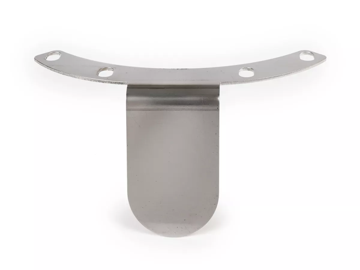 Piastra di fissaggio per adesivo (adesivo di controllo austriaco) -JAILBREAK CUSTOMS, acciaio inox argento - Vespa Sprint 50-150, Primavera 50-150