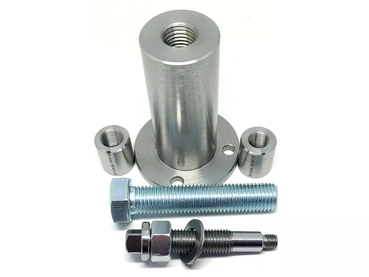 Desmontaje - Herramienta de montaje para la instalación y extracción del eje principal -JOLA Made in Germany- Vespa Smallframe e.g. V50, PV, ET3, PK