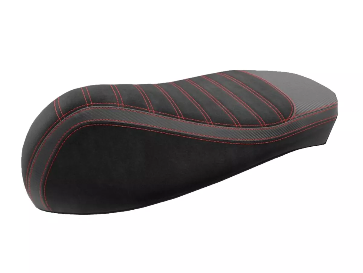 Sarung jok -JN SEATS- Vespa GTS 125-300 - 2009- - Hitam / Merah