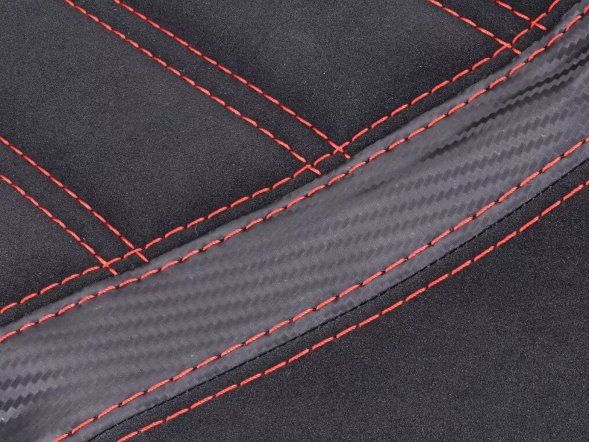 Sarung jok -JN SEATS- Vespa GTS 125-300 - 2009- - Hitam / Merah