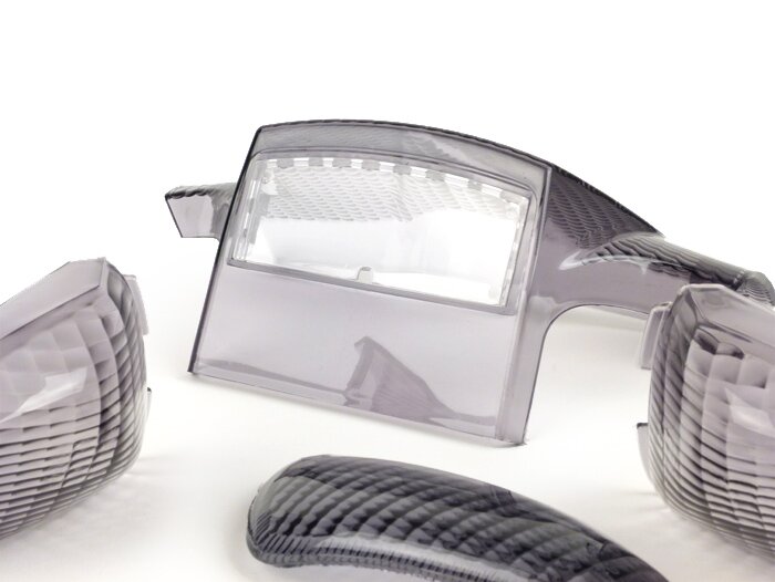 Lentes de intermitente -BGM ORIGINAL juego de 5- Gilera Runner hasta 2005 - Negro