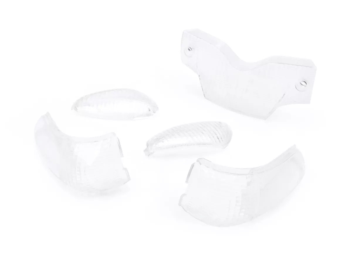 Lentes de intermitente -BGM ORIGINAL juego de 5- Gilera Runner hasta 2005 - Blanco