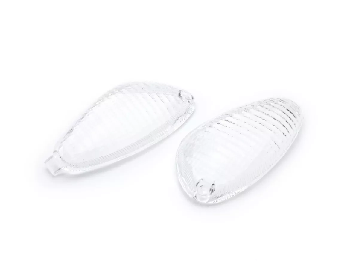Lentes de intermitente -BGM ORIGINAL juego de 5- Gilera Runner hasta 2005 - Blanco