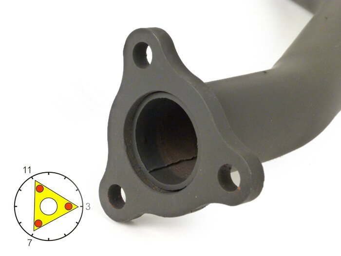 Exhaust manifold -RACING/UNRESTRICTED- Generic 50cc 2-stroke