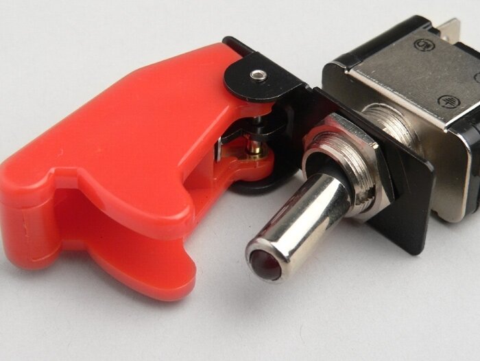 Toggle switch -RACING emergency switch- red
