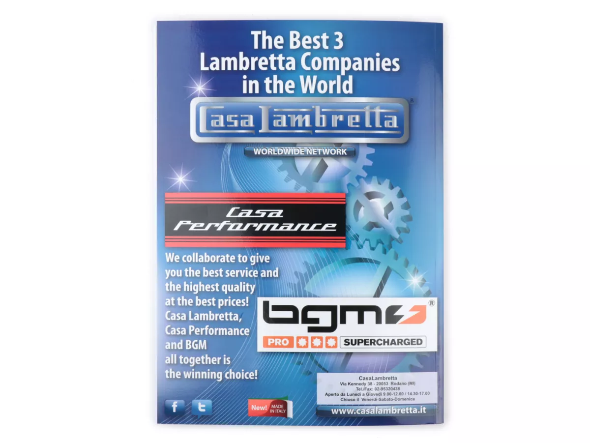 Catalogo -CASA LAMBRETTA- Catalogo ricambi 2022 - 400 pagine - LI, TV, LIS, SX, DL, JUNIOR, LUI