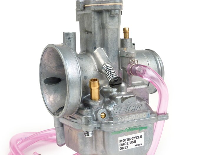 Carburateur -KEIHIN PWK 28 handbediende choke - ØI=28mm, AW=34mm - stelschroeven rechts