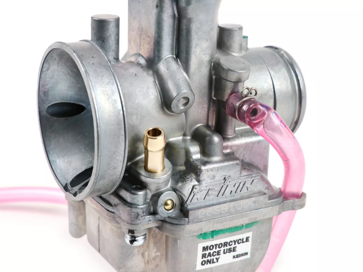 Carburateur -KEIHIN PWK 28 handbediende choke - ØI=28mm, AW=34mm - stelschroeven links