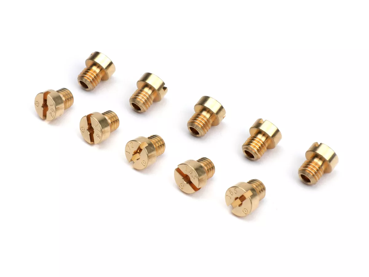 Main jet set -KMT for Dellorto (type: 1486) 5mm- (172-198) - (172-175-178-180-182-185-188-190-195-198)