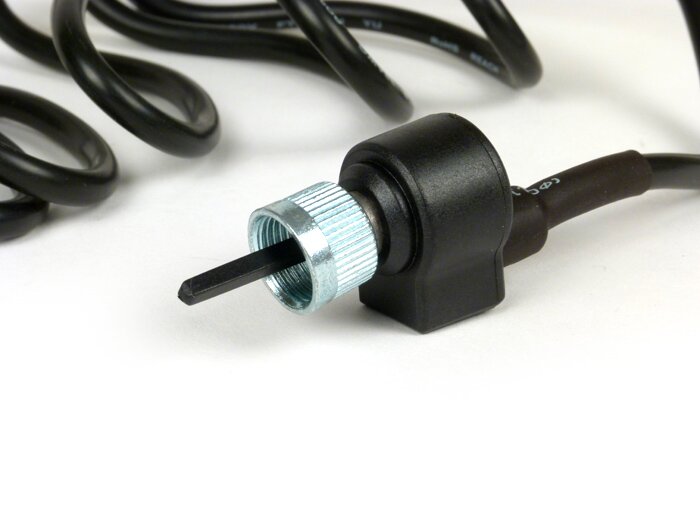 Speed sensor (digital speedo cable) -KOSO, D (JIS type a)- Vespa VBA, VBB, GL150, GS150, Sprint, GT, GTR, Super, TS125, Rally, Lambretta DL/GP, LI, SX, TV - white plug