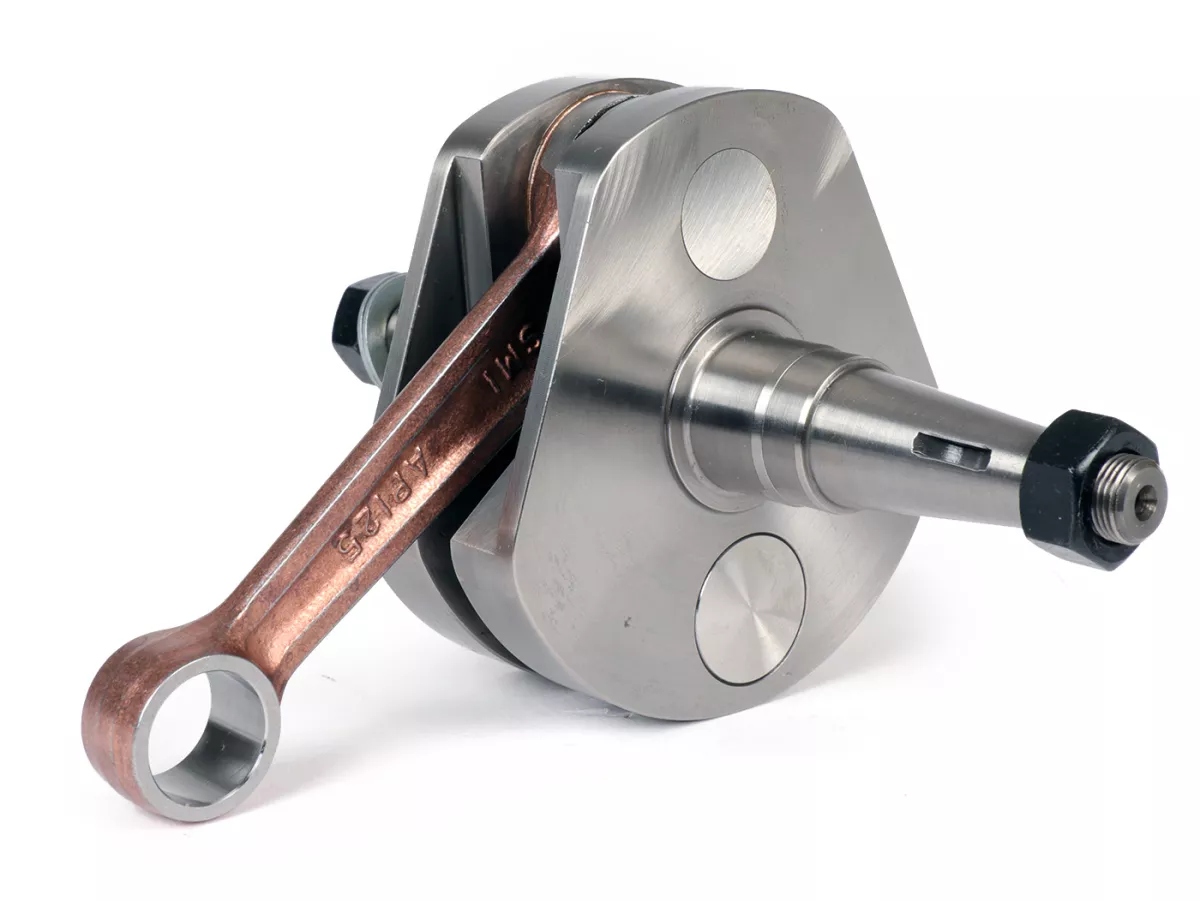 Vevaxel -KINGWELLE (membranintag)- 64mm slaglängd, 110mm vevstake, kolvstift Ø15mm- Vespa PX - t.ex. för BGM177, Quattrini M1X