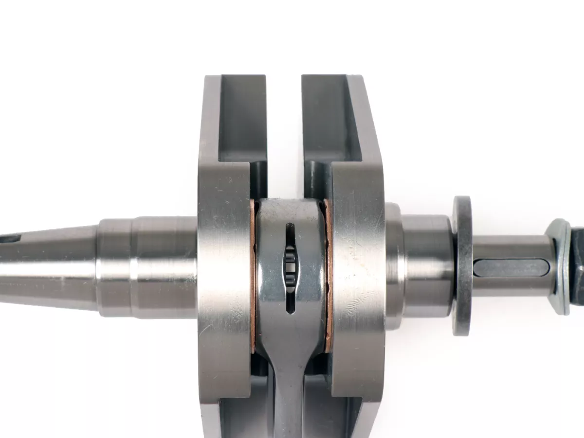 Cigüeñal -KINGWELLE (admisión de diafragma, biela primatist))- 60mm carrera, 110mm biela, bulón Ø16mm- Vespa PX - p.ej. para Malossi Sport/MHR 210/221
