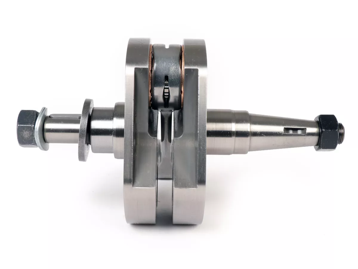 Cigüeñal -KINGWELLE (admisión de diafragma, biela primatist))- 60mm carrera, 110mm biela, bulón Ø16mm- Vespa PX - p.ej. para Malossi Sport/MHR 210/221