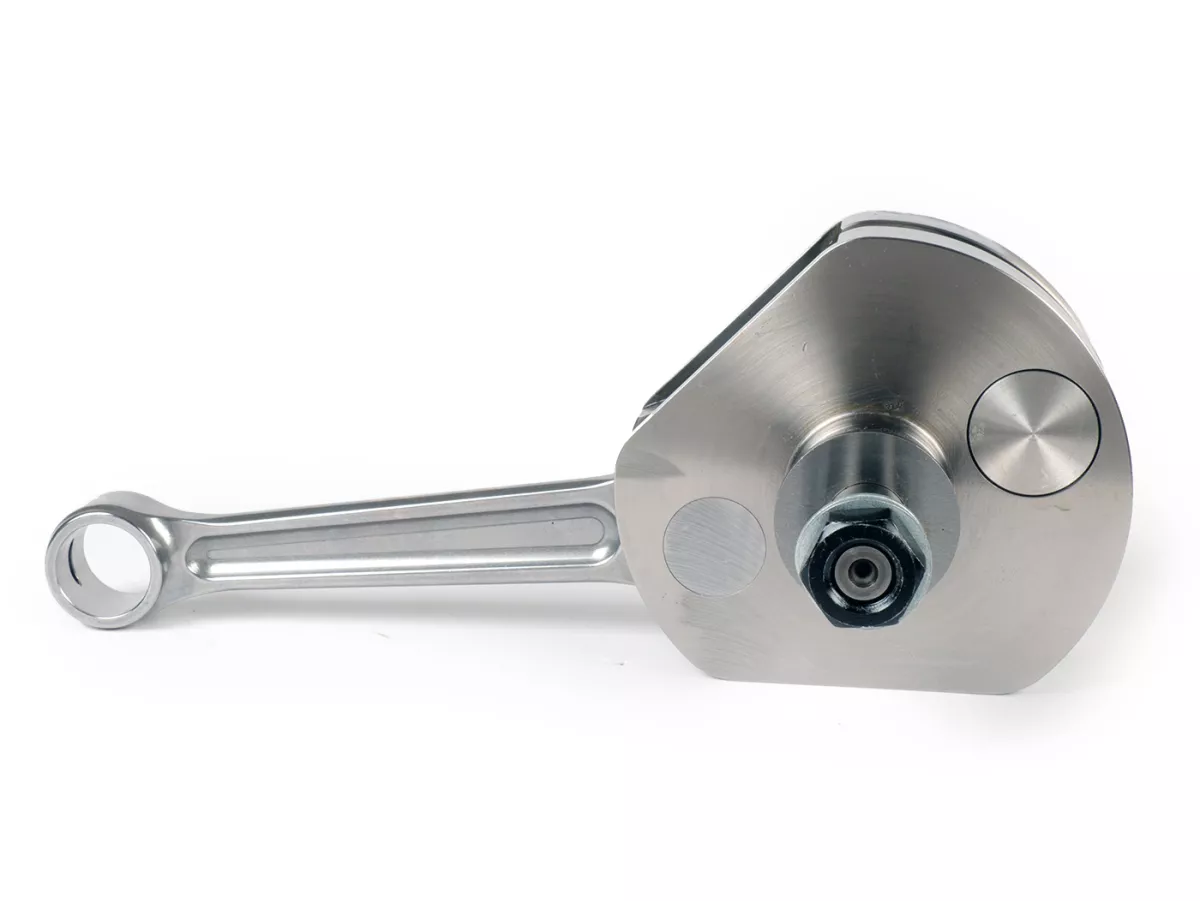 Vevaxel -KINGWELLE (membranintag, vevstake primatist) - 64 mm slaglängd, 128 mm vevstake - Vespa PX - passar Quattrini M232/M244