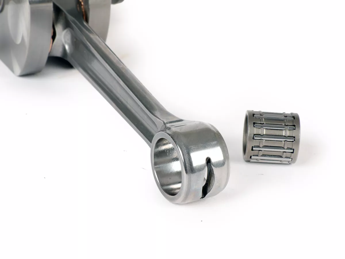 Vevaxel -KINGWELLE (membranintag, vevstake primatist) - 64 mm slaglängd, 128 mm vevstake - Vespa PX - passar Quattrini M232/M244