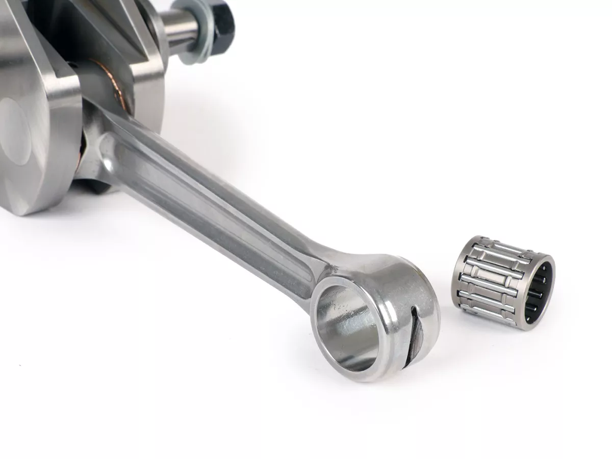 Cigüeñal -KINGWELLE (admisión de diafragma, biela primatist)- 65mm carrera, 128mm biela- Vespa PX - se adapta a Quattrini M232/M244