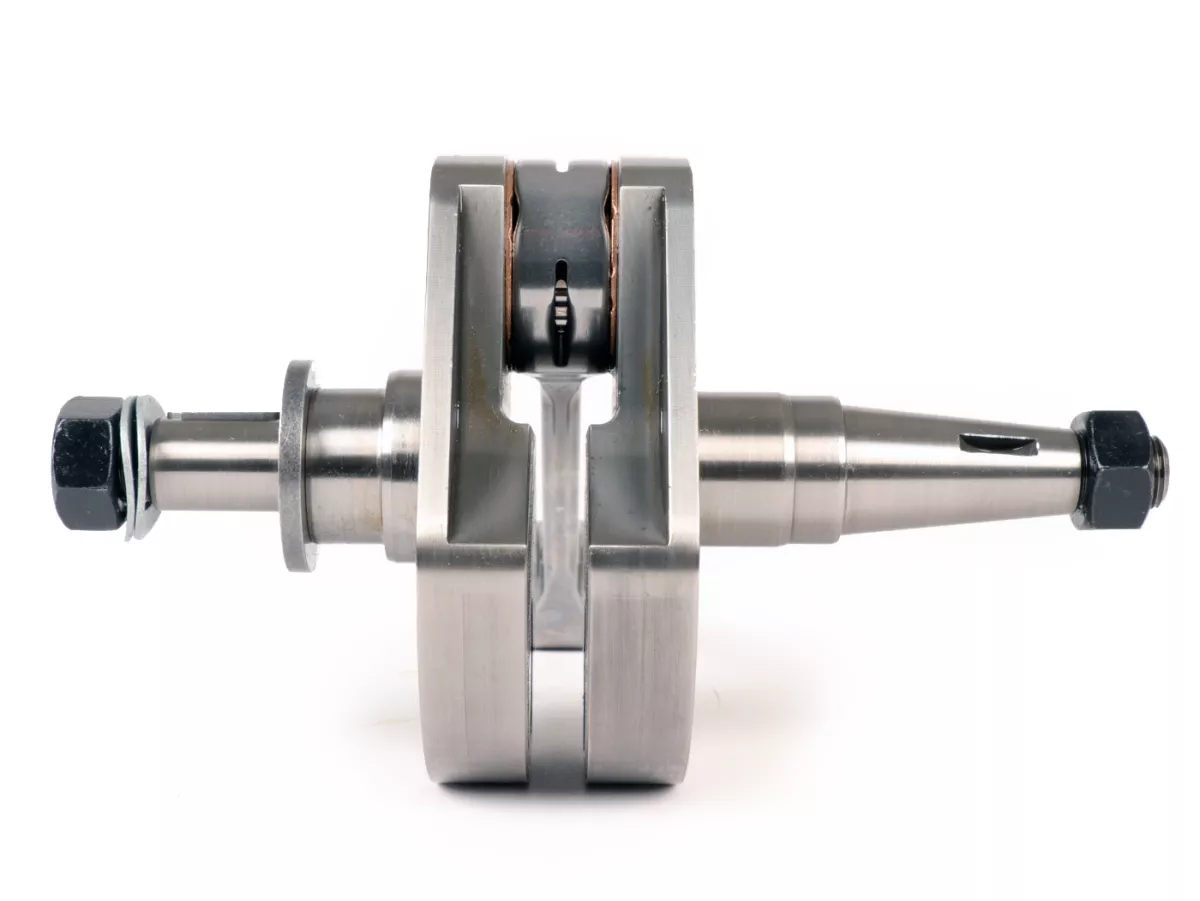 Cigüeñal -KINGWELLE (admisión de diafragma, biela primatist)- 65mm carrera, 128mm biela- Vespa PX - se adapta a Quattrini M232/M244