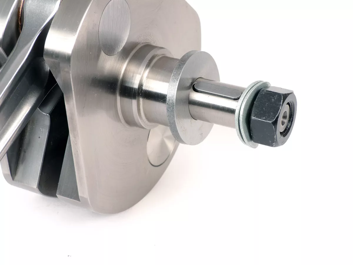 Cigüeñal -KINGWELLE (admisión de diafragma, biela primatist)- 65mm carrera, 128mm biela- Vespa PX - se adapta a Quattrini M232/M244