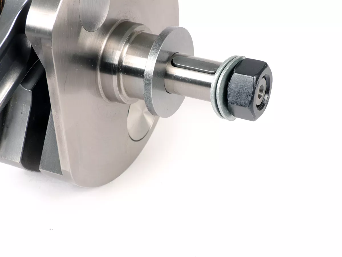 Cigüeñal -KINGWELLE (admisión de diafragma, biela primatist)- 65mm carrera, 128mm biela- Vespa PX - se adapta a Quattrini M232/M244