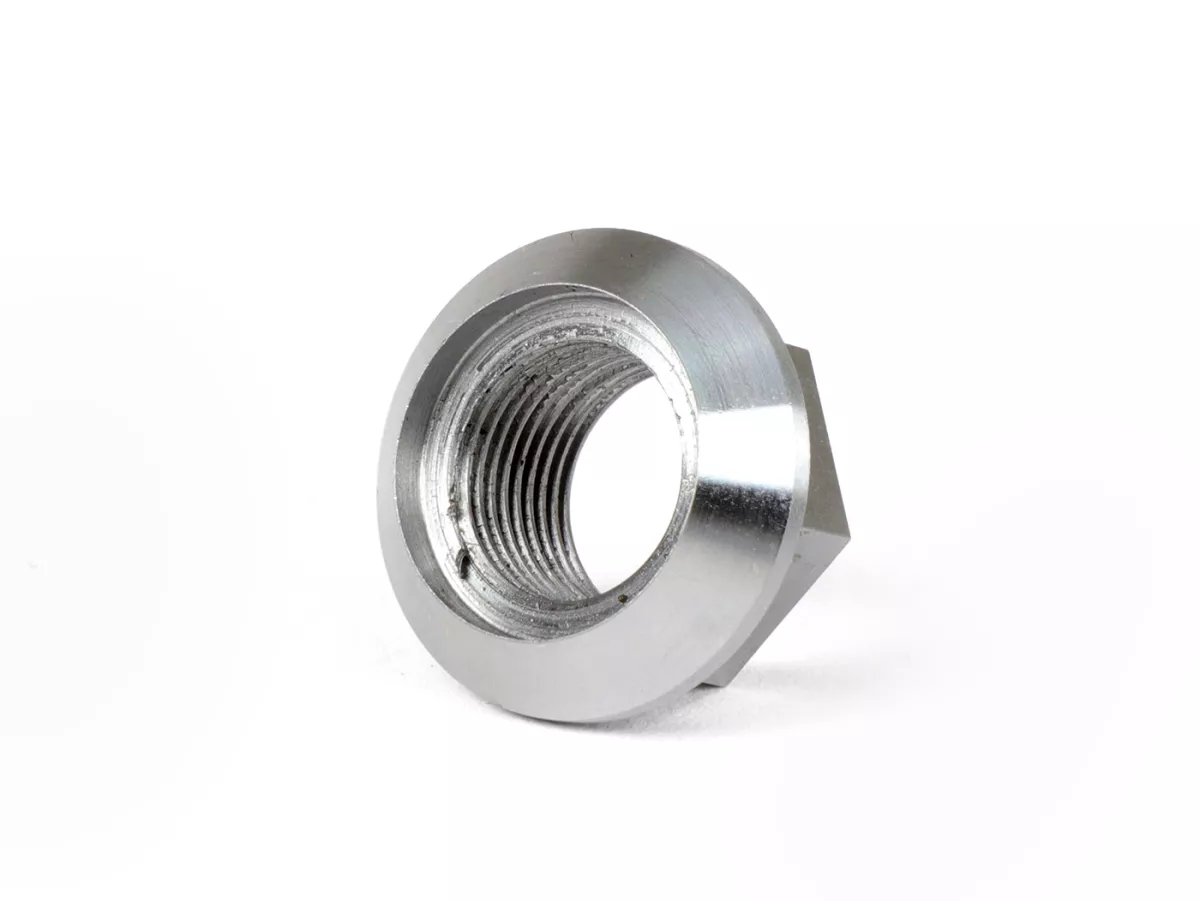 Mur tirus untuk gembong kopling M12x1.00 (ulir halus) -KINGWELLE CNC (kekuatan tinggi) - untuk gembong kopling dengan rangka besar gembong poros engkol - Vespa PK, PX, T5, Rally, Cosa