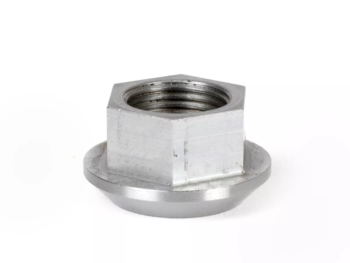 Mur tirus untuk gembong kopling M12x1.00 (ulir halus) -KINGWELLE CNC (kekuatan tinggi) - untuk gembong kopling dengan rangka besar gembong poros engkol - Vespa PK, PX, T5, Rally, Cosa