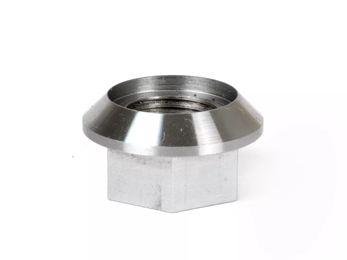 Mur tirus untuk gembong kopling M12x1.00 (ulir halus) -KINGWELLE CNC (kekuatan tinggi) - untuk gembong kopling dengan rangka besar gembong poros engkol - Vespa PK, PX, T5, Rally, Cosa