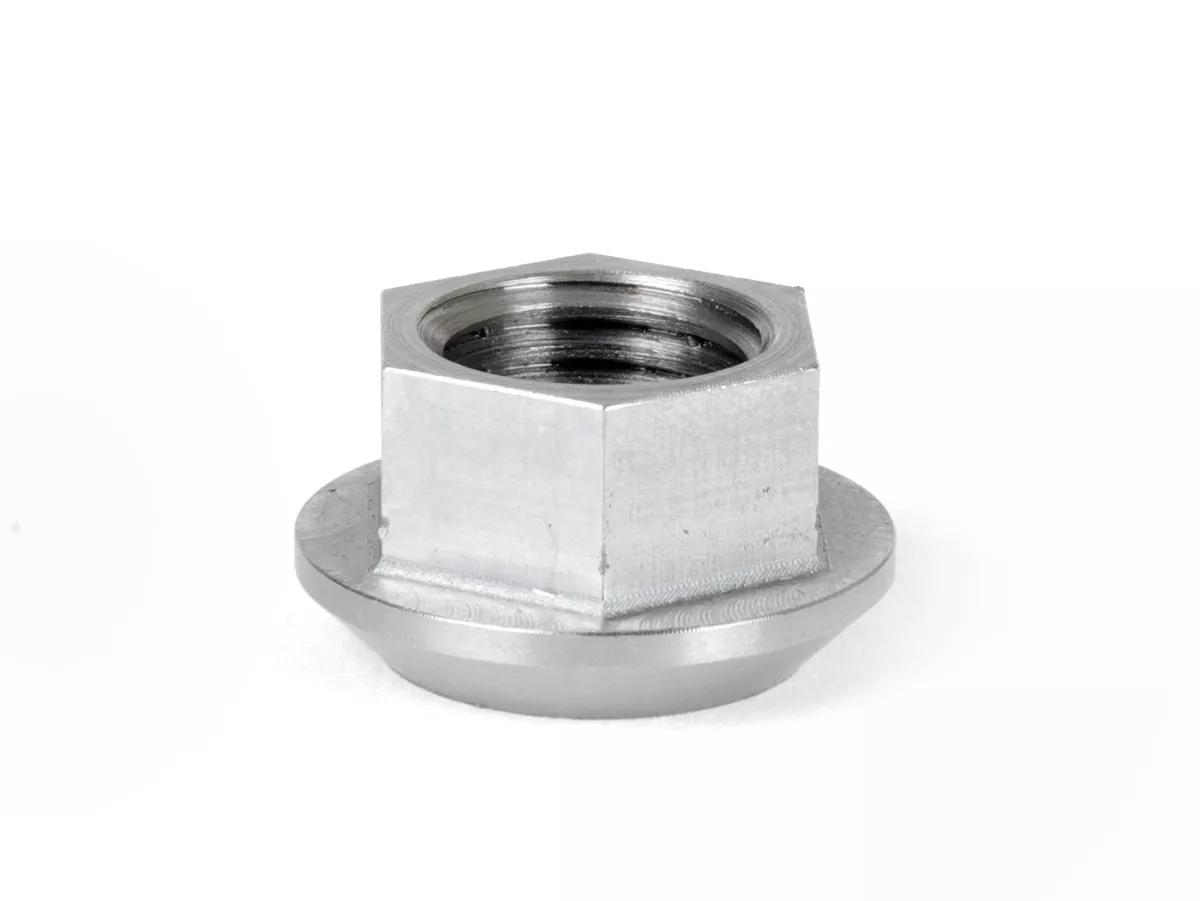 Konisk mutter för koppling M12x1,50 (standardgänga) -KINGWELLE CNC (höghållfast)- för koppling King-axel med konventionell vevaxel Stor ram - Vespa PK, PX, T5, Rally, Cosa