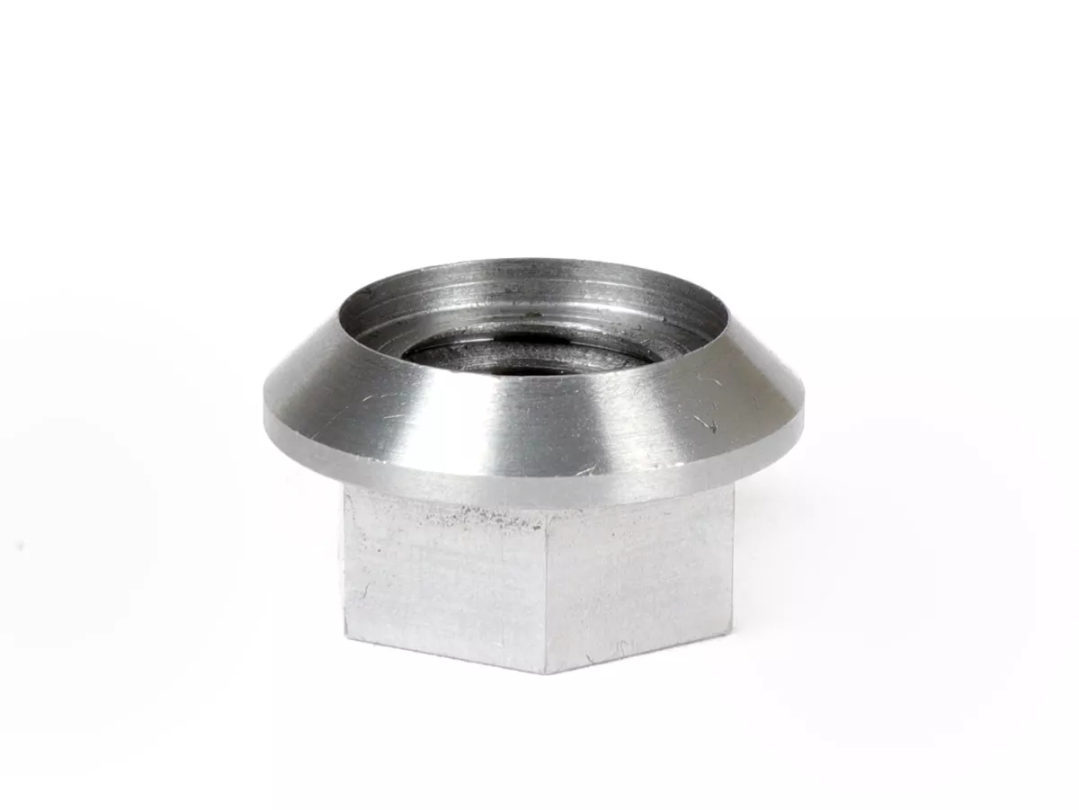 Konisk mutter för koppling M12x1,50 (standardgänga) -KINGWELLE CNC (höghållfast)- för koppling King-axel med konventionell vevaxel Stor ram - Vespa PK, PX, T5, Rally, Cosa