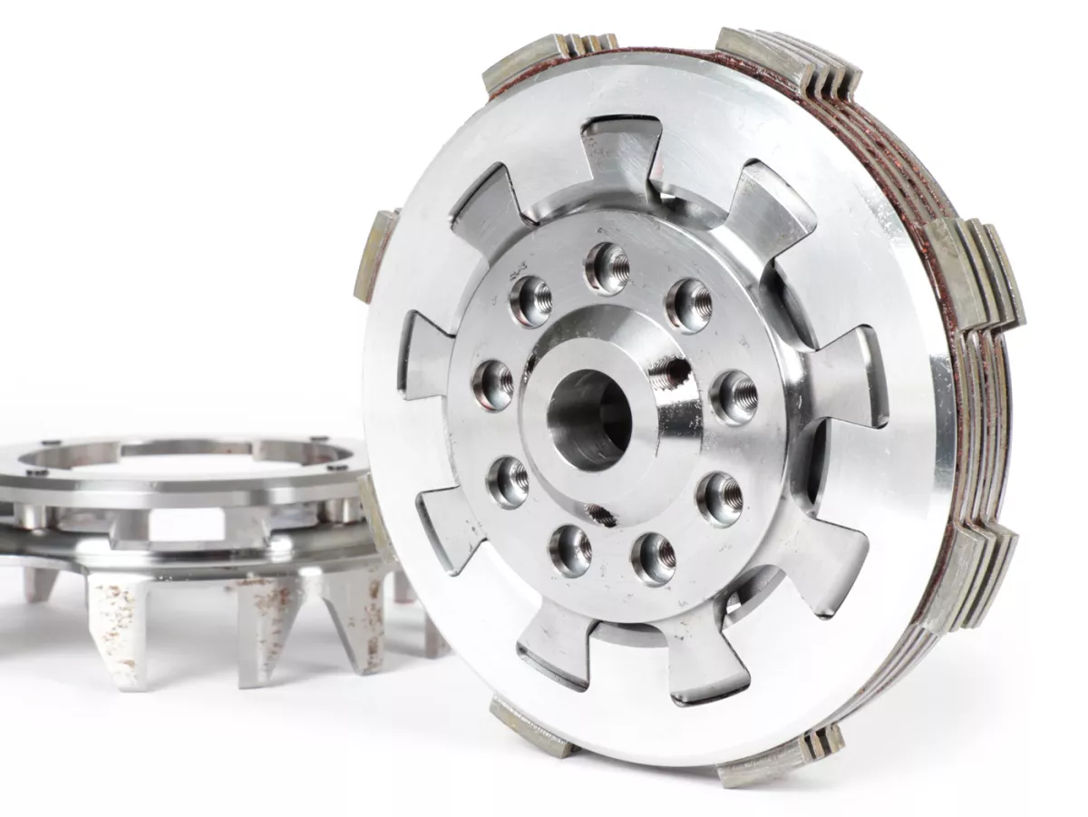 Clutch -KINGWELLE 4S-R DragBikeClutch (for long gear cluster shaft DRT, Faio etc.)- Vespa V50, V90, SS50, SS90, PV125, ET3, PK50, PK80, PK50 S, PK80 S, PK125 S, PK50 XL, PK125 XL, ETS, PK50 HP, PK50 SS