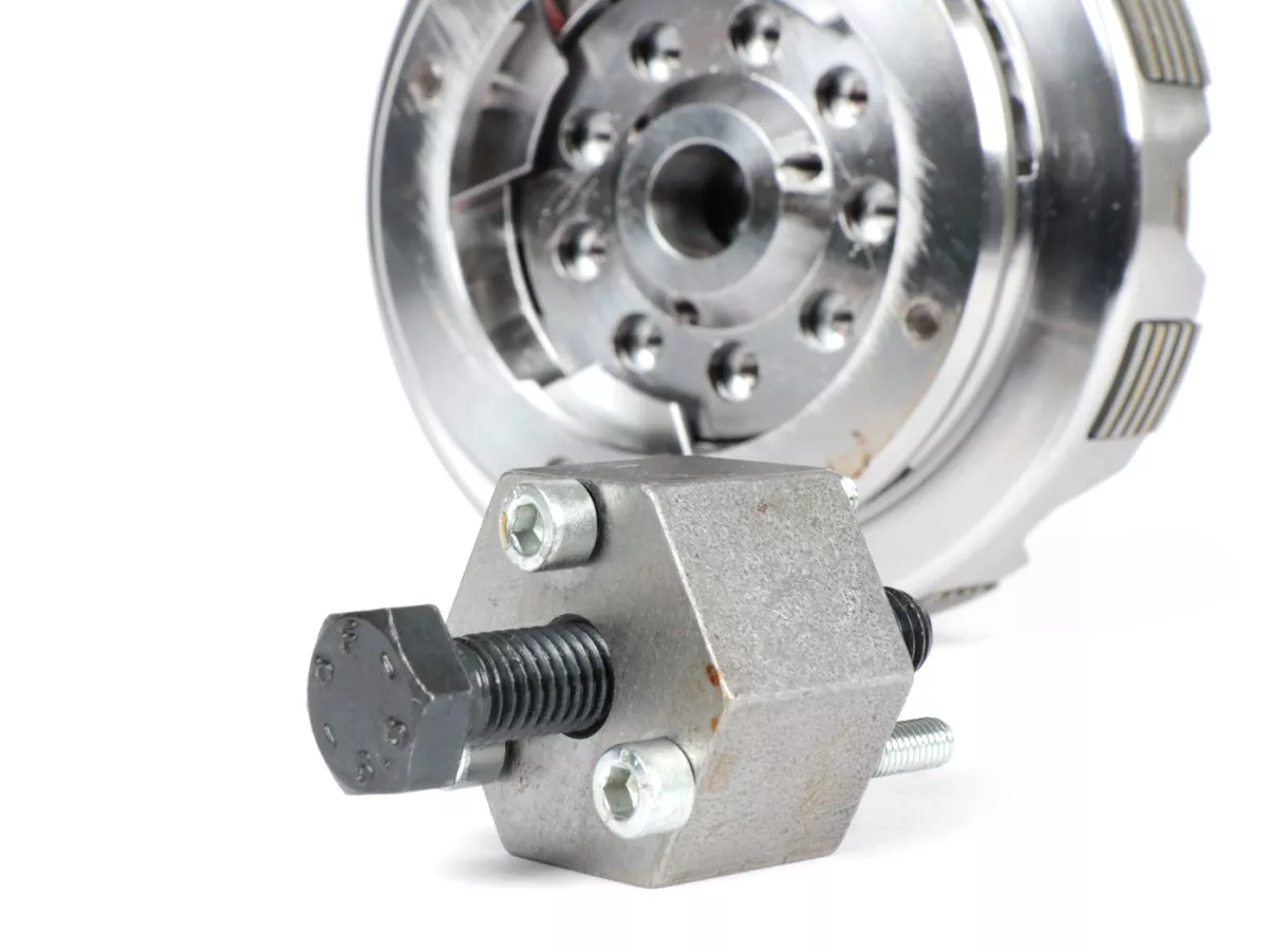 Clutch -KINGWELLE 5S-R DragBikeClutch (for long auxiliary shaft DRT, Faio etc.)- Vespa V50, V90, SS50, SS90, PV125, ET3, PK50, PK80, PK50 S, PK80 S, PK125 S, PK50 XL, PK125 XL, ETS, PK50 HP, PK50 SS