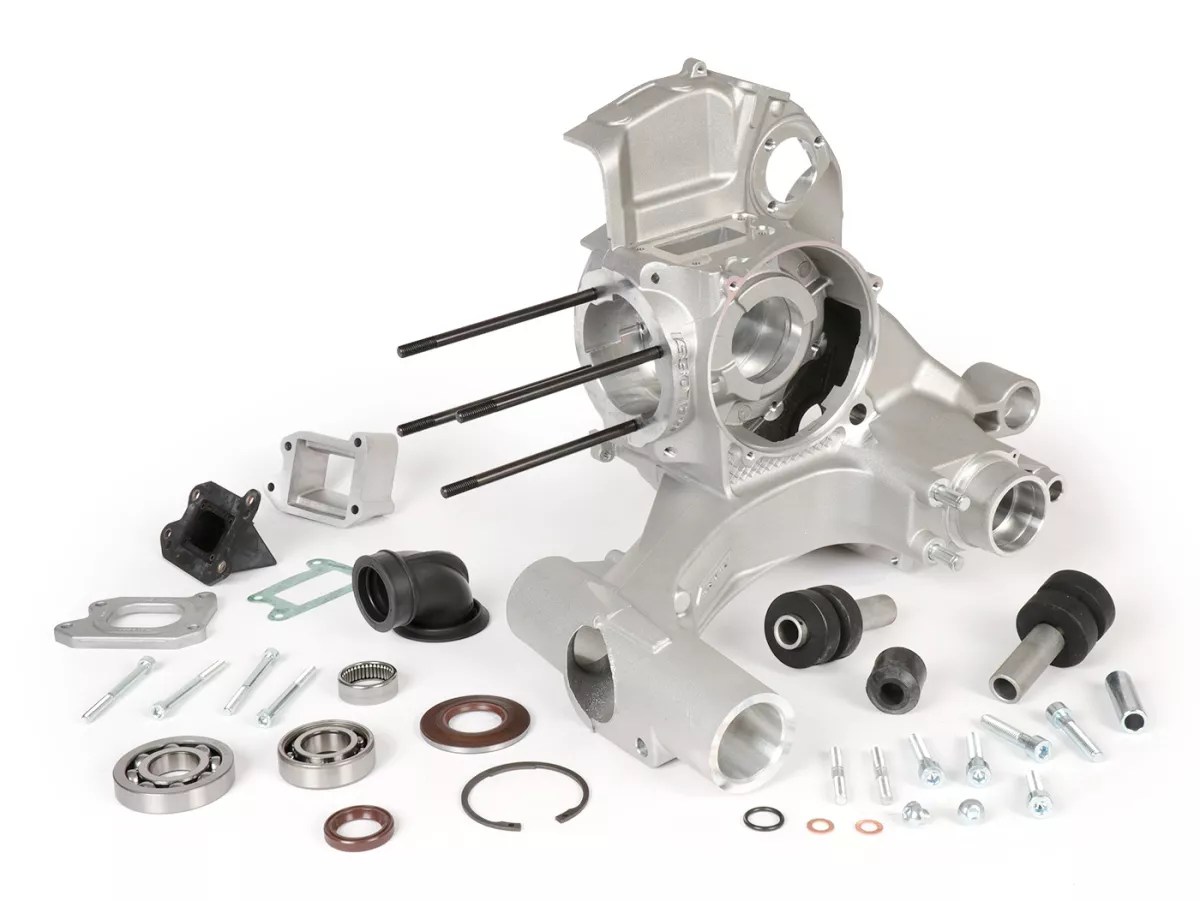 Carter -MALOSSI VR-One, membraaninlaat, carter gespindeld voor krukas tot 65mm slag- gebruikt voor Malossi 210/221 Sport/MHR, Quattrini M232/M244 - Vespa PX200 Elestart