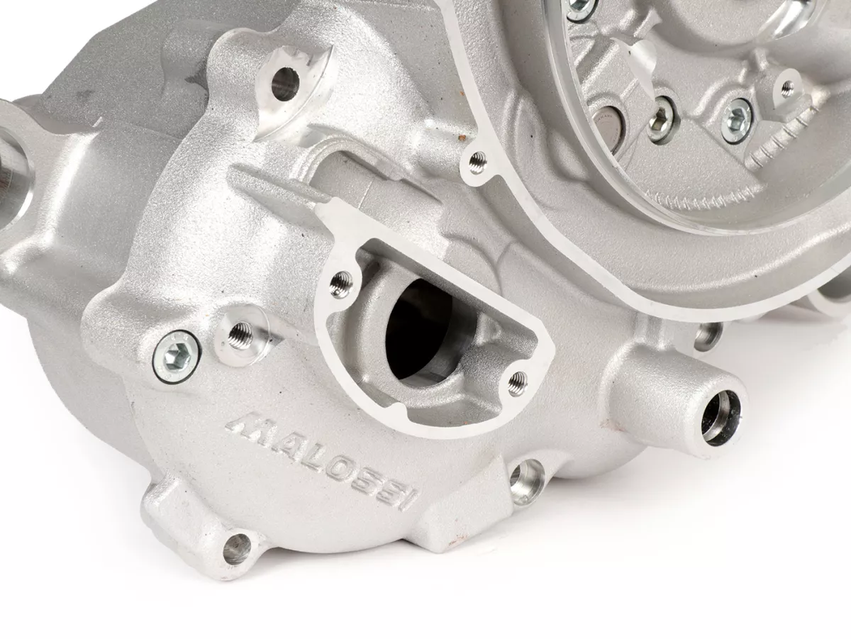 Carter -MALOSSI VR-One, membraaninlaat, carter gespindeld voor krukas tot 65mm slag- gebruikt voor Malossi 210/221 Sport/MHR, Quattrini M232/M244 - Vespa PX200 Elestart