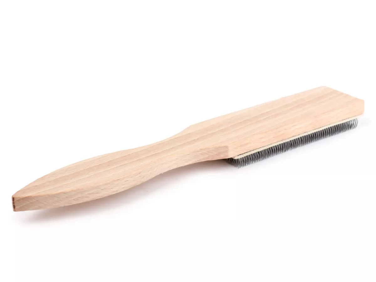 Spazzola per lime -LESSMANN- filo d'acciaio, Ø=0,3 mm, 40 x 115 mm