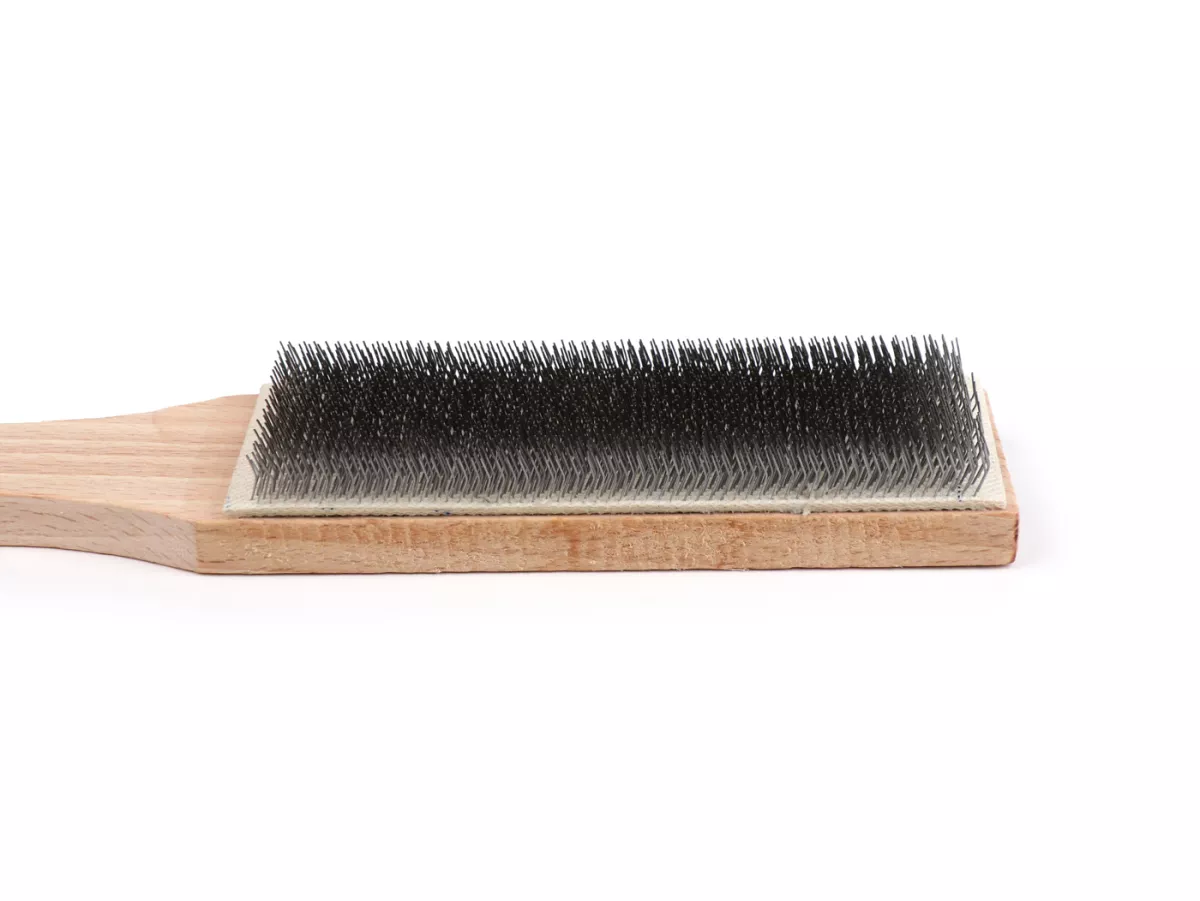 Spazzola per lime -LESSMANN- filo d'acciaio, Ø=0,3 mm, 40 x 115 mm