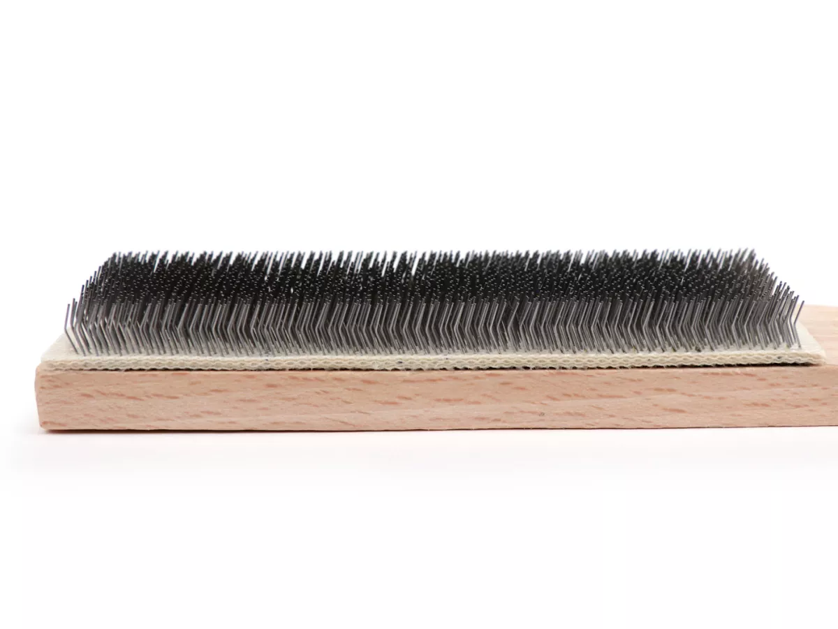 Spazzola per lime -LESSMANN- filo d'acciaio, Ø=0,3 mm, 40 x 115 mm