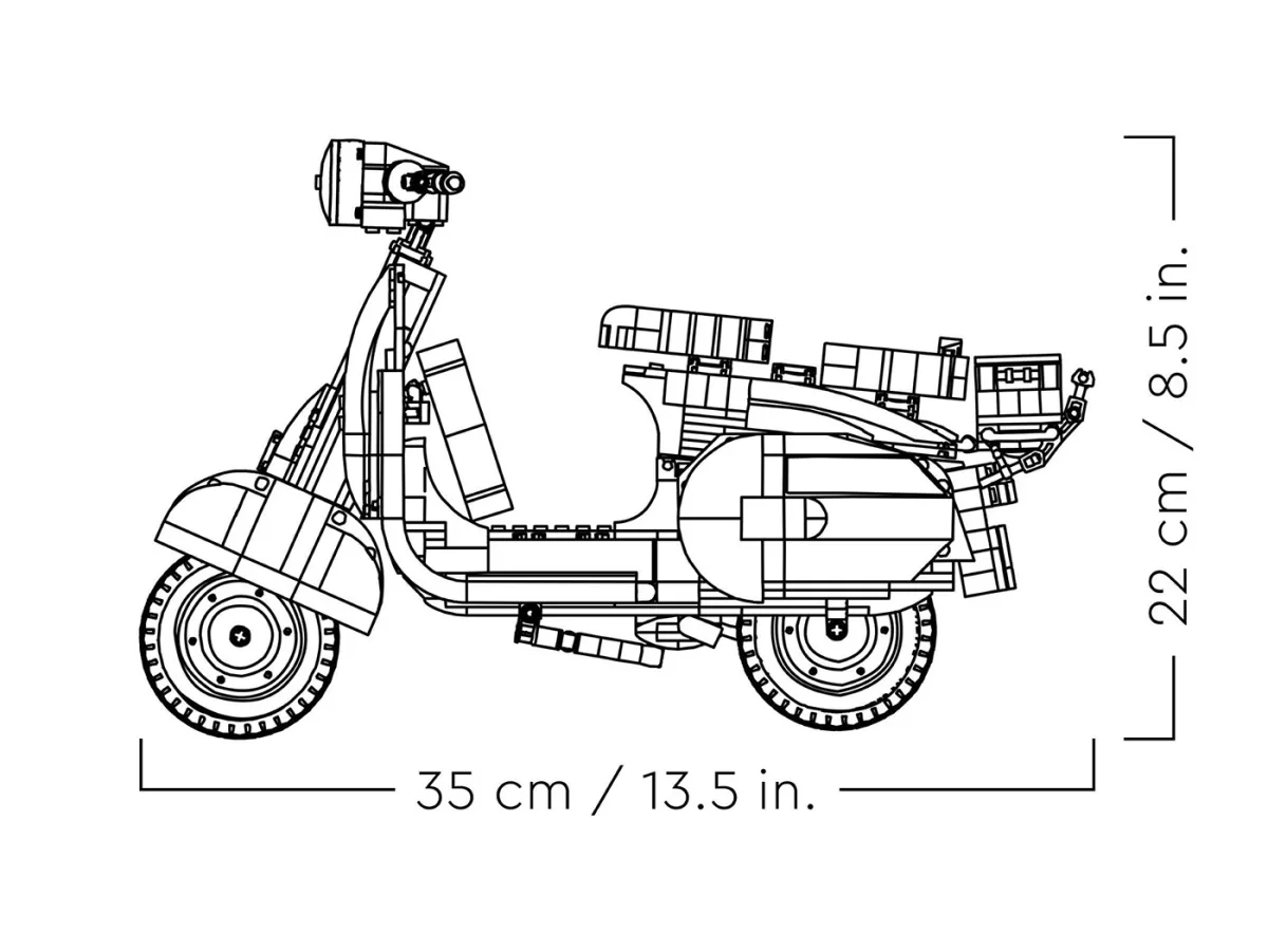 Model -LEGO®- Vespa 125 1960s - Creator Expert - 1107 onderdelen