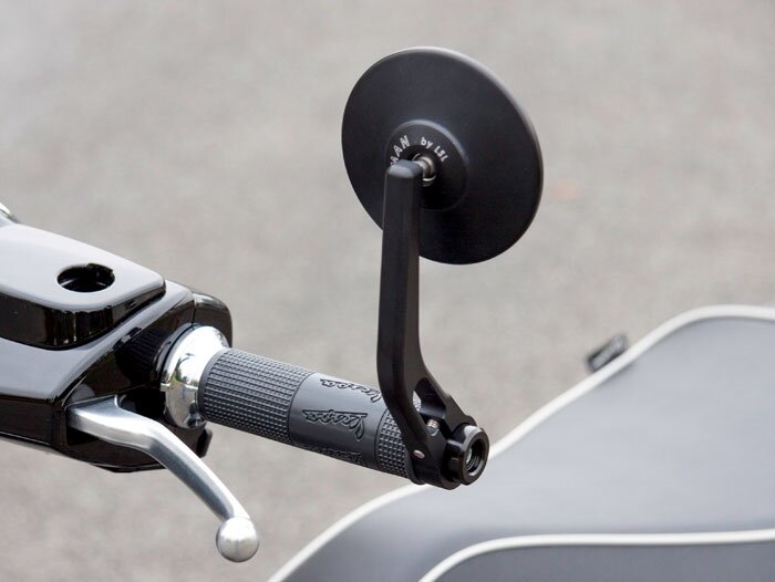 Mirror -LSL, Clubman- CNC handlebar ends- Ø=88mm - black