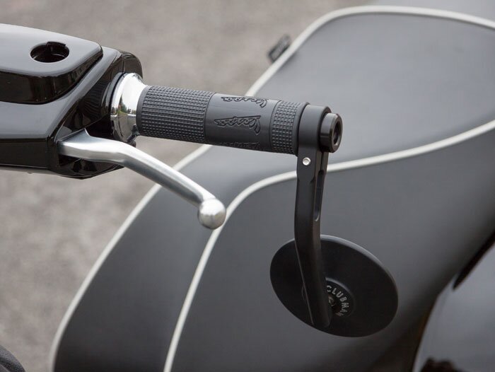 Mirror -LSL, Clubman- CNC handlebar ends- Ø=88mm - black