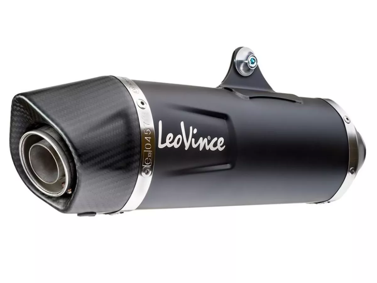 Avgasrör -LEOVINCE Nero- Vespa Primavera 125-150ie 3V iGet (2016-2020, Euro 4), Vespa Sprint 125-150ie 3V iGet (2016-2020, Euro 4) - rostfritt stål svart