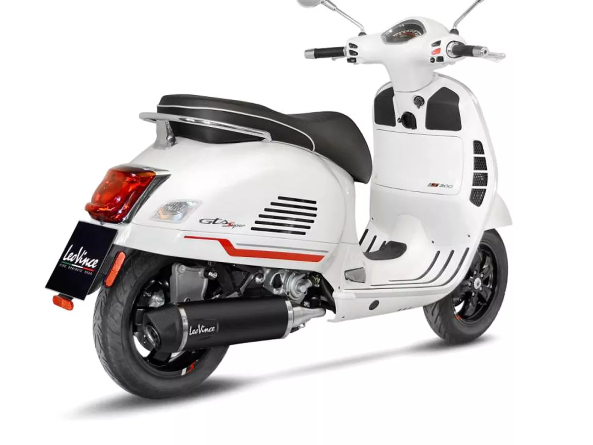 Auspuff -LEOVINCE Nero Komplettanlage- Vespa GTS Super HPE 300 (Euro 5, ZAPMD3100, ZAPMD3101, ZAPMD3101, ZAPMD3103, ZAPMD3104) - Vespa GTV 300ie Keyless HPE ABS (2023, ZAPMD3108)  - Edelstahl schwarz