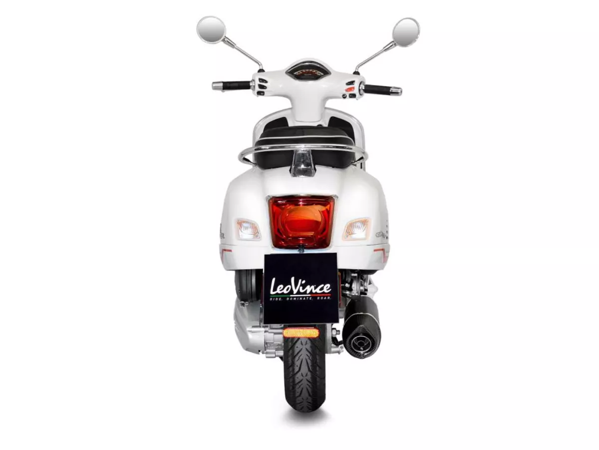 Auspuff -LEOVINCE Nero Komplettanlage- Vespa GTS Super HPE 300 (Euro 5, ZAPMD3100, ZAPMD3101, ZAPMD3101, ZAPMD3103, ZAPMD3104) - Vespa GTV 300ie Keyless HPE ABS (2023, ZAPMD3108)  - Edelstahl schwarz
