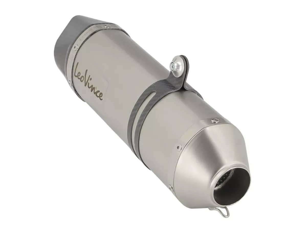 Knalpot -LEOVINCE One Evo Slip-On- Vespa GTS Super HPE 300 (Euro 4, ZAPMA360, ZAPMA3602, ZAPMA362) - Baja tahan karat