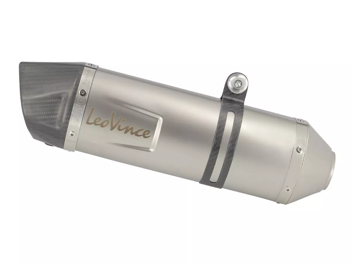 Knalpot -LEOVINCE One Evo Slip-On- Vespa GTS Super HPE 300 (Euro 4, ZAPMA360, ZAPMA3602, ZAPMA362) - Baja tahan karat