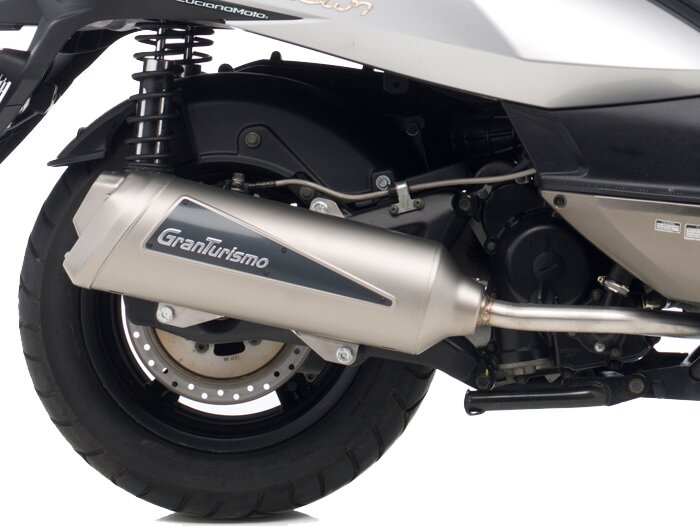 Escape -LEOVINCE Granturismo- Kymco Dink Street 300 i.e. (2009-), Kymco Downtown 300 i.e. (2009-), Kymco Superdink 300 i.e. (2009-) - acero inoxidable