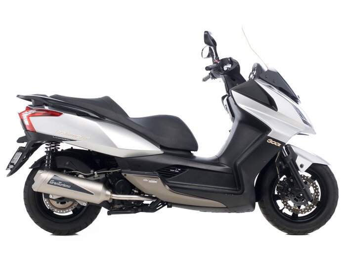 Escape -LEOVINCE Granturismo- Kymco Dink Street 300 i.e. (2009-), Kymco Downtown 300 i.e. (2009-), Kymco Superdink 300 i.e. (2009-) - acero inoxidable