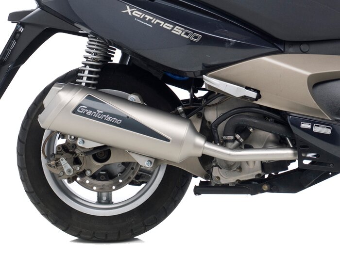 Pot d’échappement -LEOVINCE Granturismo- Kymco Xciting 500 (2005-2006), Kymco Xciting 500 i.e. (2007-) - inox