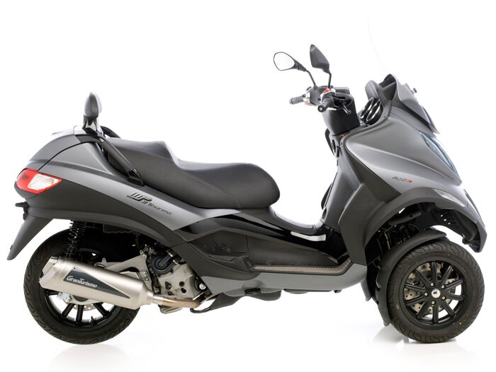 Scarico -LEOVINCE Granturismo- Gilera Fuoco 500 i.e. (2007-), Piaggio MP3 400 i.e. (2007), Piaggio MP3 LT 400 i.e. (2008-), Piaggio MP3 LT 500 i.e. Business (2011-), Piaggio MP3 LT 500 i.e. Sport (2011-), Piaggio MP3 RST 400 i.e. (2008-) - acciaio inox
