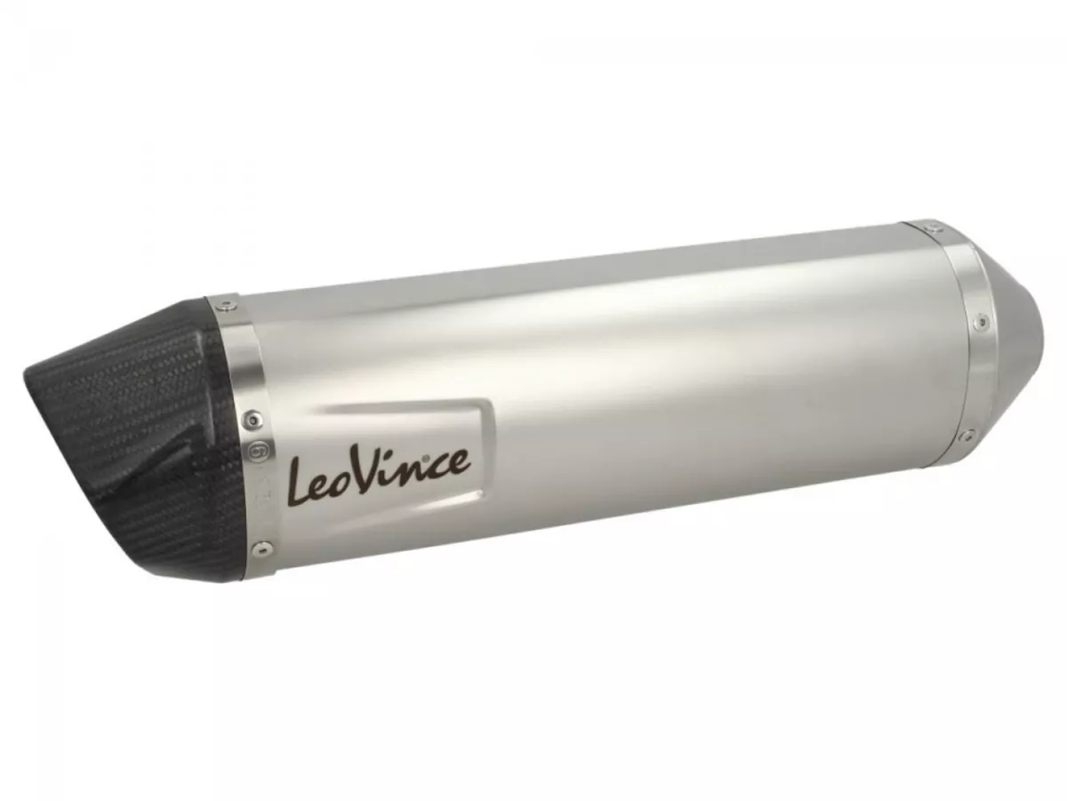 Escape -LEOVINCE SBK One Evo II slip-on Vespa GTS 125-300 ie, Vespa GTV 250-300 ie - acero inoxidable